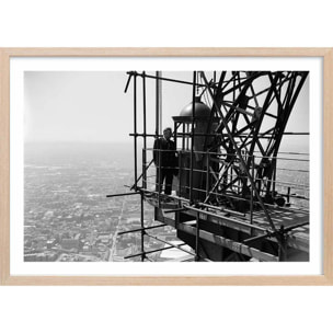 Affiche photo d'art - Télévision - La Tour Eiffel,1950 Affiche + cadre en bois - Chêne