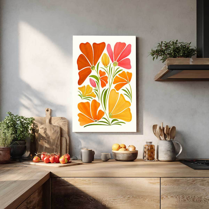 Tableau fleurs Printemps sauvages Tableau alu Dibond