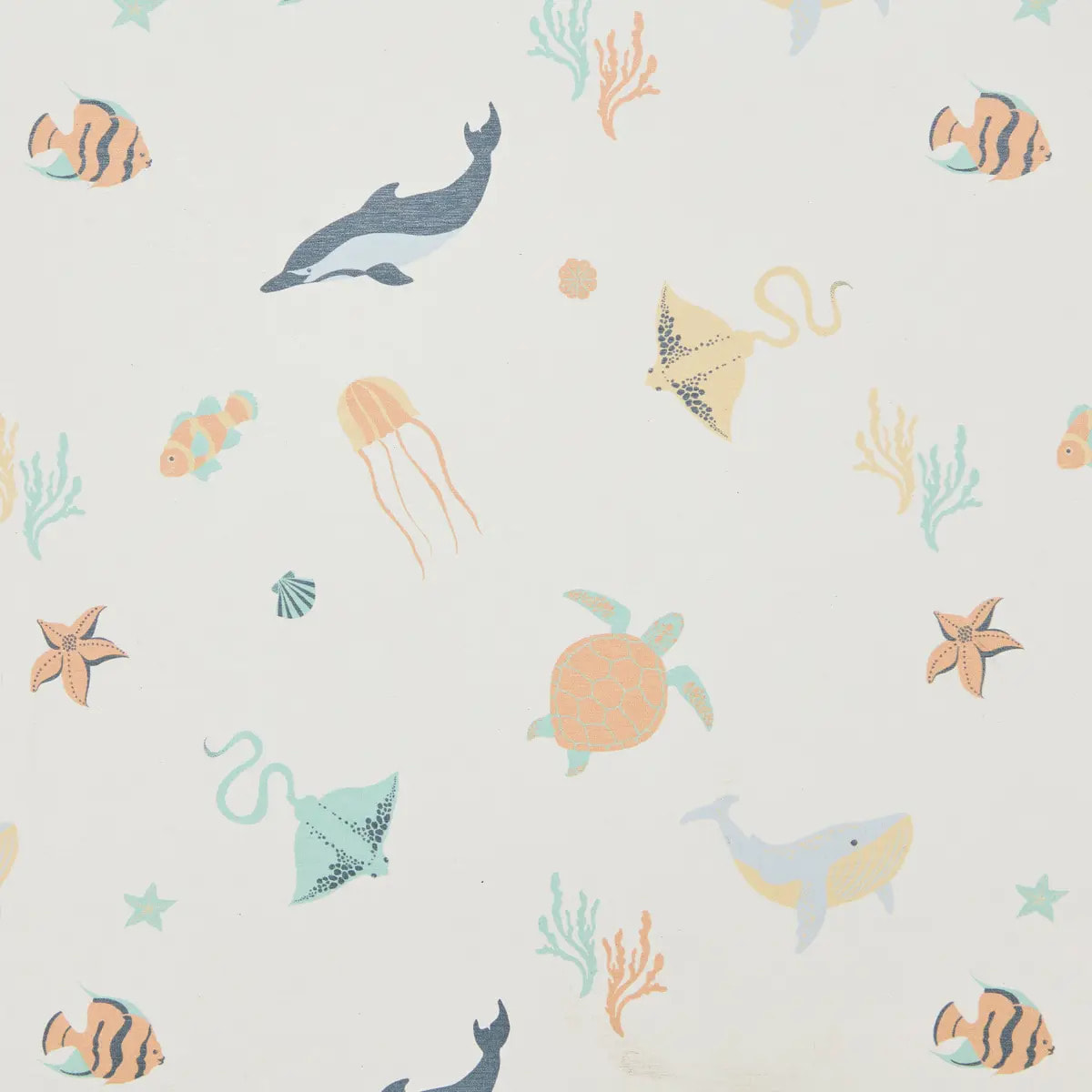 Tapis de Salle de Bain Orta en Diatomite 45x35cm Imprimé Animaux Marins