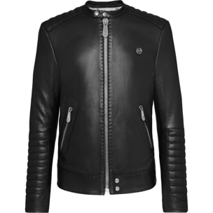 PHILIPP PLEIN Giacca da Moto in pelle ICONIC PLEIN