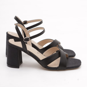 SANDALO INCROCIO CHOCOLA' NERO