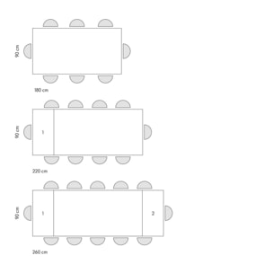 Tavolo FIGARI in vetroceramica matt golden nero con gambe a X in metallo bronzo, allungabile 180x90 cm - 260x90 cm