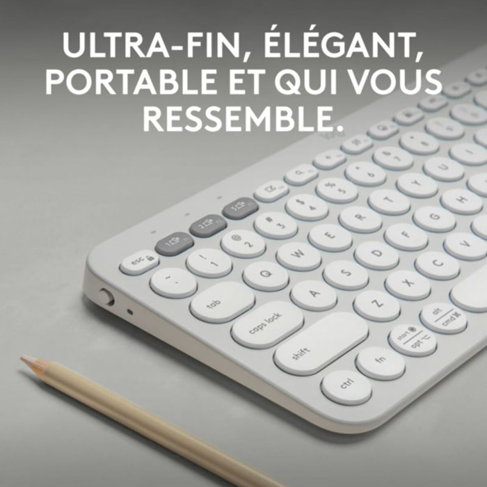 Clavier sans fil LOGITECH Pebble 2 K380s Blanc cassé