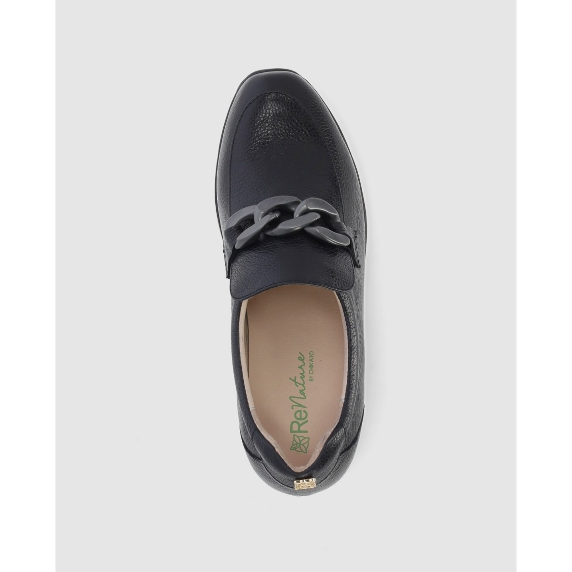 Zapatos de Piel - Negro - Tacón: 4 cm