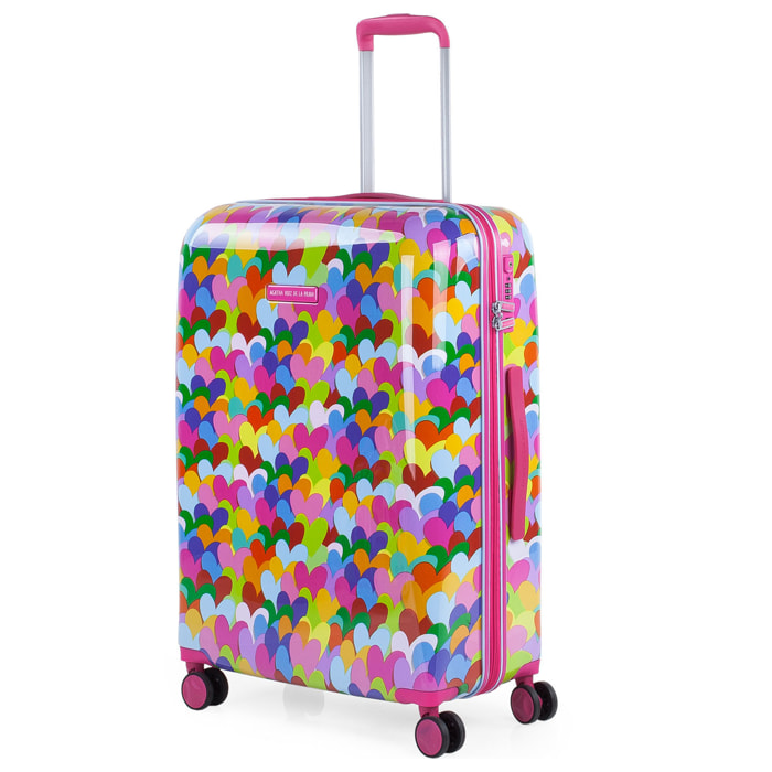 Maleta Pc Mediana Agatha Ruiz De La Prada Corazones Fucsiaes Fucsia