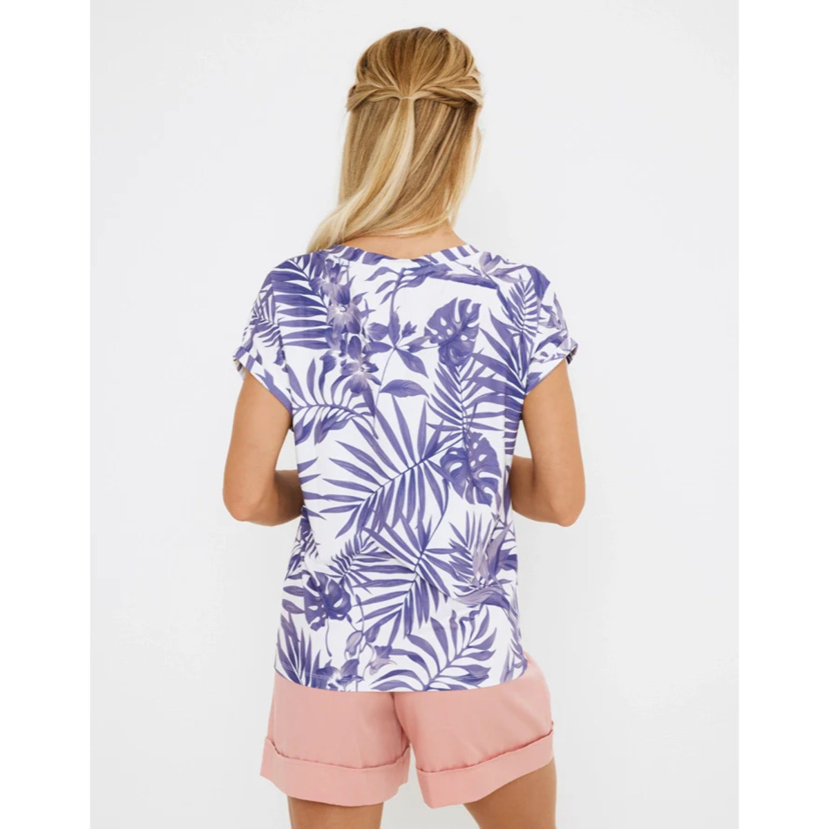 Camiseta Manga Corta Azul Claro - Eularis