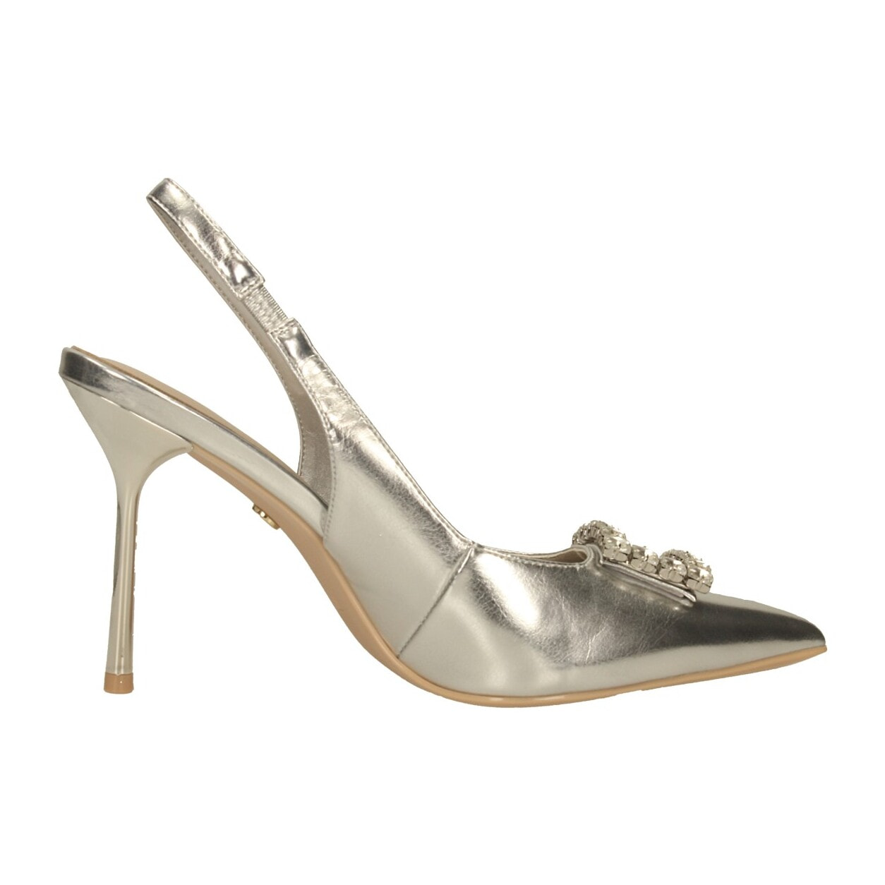 Décolleté sling back Donna Tata Italia Argentato