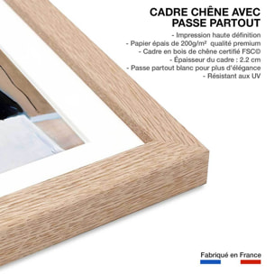 Affiche collage arlesienne Affiche + cadre en bois - Chêne