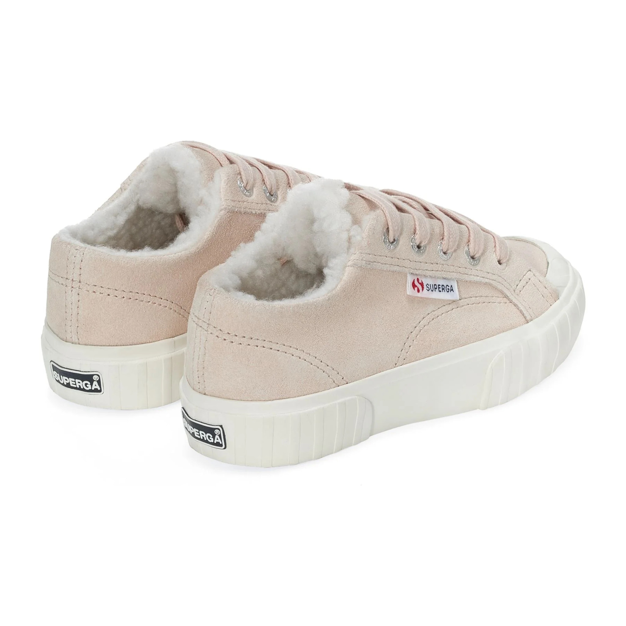 Sneakers Superga Bambino/A Rosa 2630 KIDS STRIPE SUEDE FUR