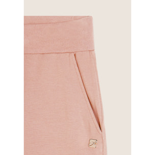 Pantalone donna in felpa di viscosa con vita in costina