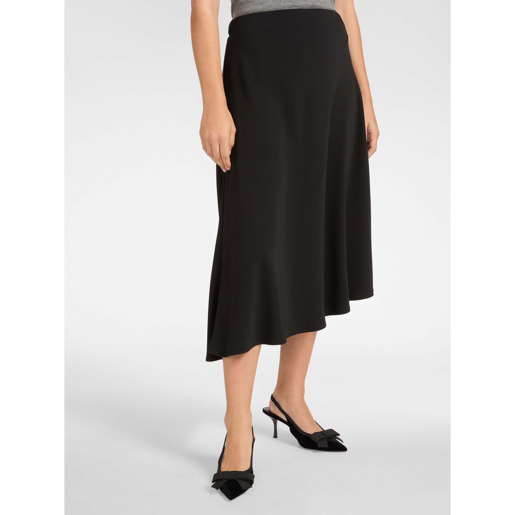 Elena Mirò - Gonna asimmetrica in cady stretch - Nero