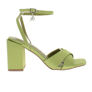 Marina Galanti Scarpe Donna Sandalo Ankle Strap Tacco 9 MG S24A011 Lime