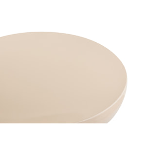 Table basse ronde en métal émaillé beige D59 cm AMINA