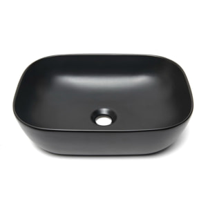 Vasque à poser 45,5 x 32,5 cm - noir mat - sans trop-plein - Infinitio SAT