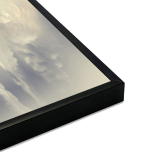 Affiche encadrée lion majestueux en double exposition Affiche + cadre en métal - Noir