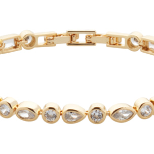 Bracciale U.S. Polo Assn. In metallo dorato con cristalli bianchi