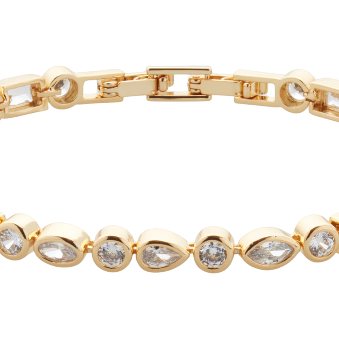 Bracciale U.S. Polo Assn. In metallo dorato con cristalli bianchi