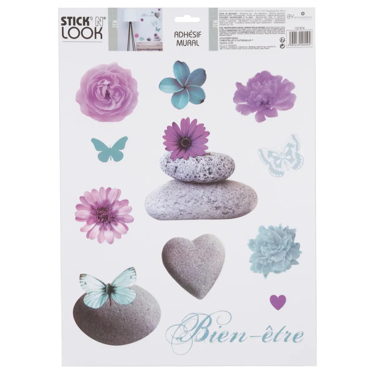 Sticker illustratif "Zen" 30X40