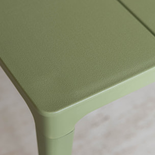 Salon de jardin en polypropylène vert 4 places PATIO