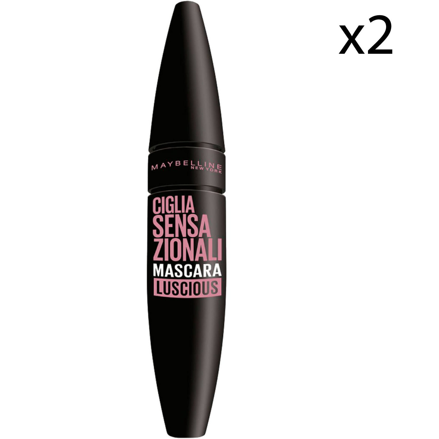2x Mascara Volumizzante Nero Ciglia Sensazionali