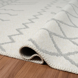 Tapis kilim reversible en coton motif berbère BO