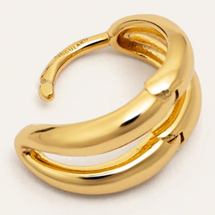 Orecchino Double Loop Placcato Oro