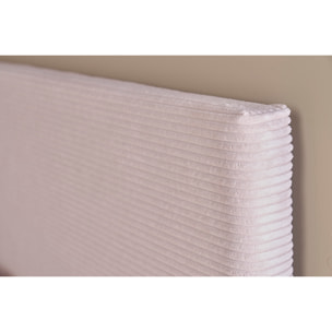 Tête de lit en tissu velours côtelé beige L160 cm YOLANDA