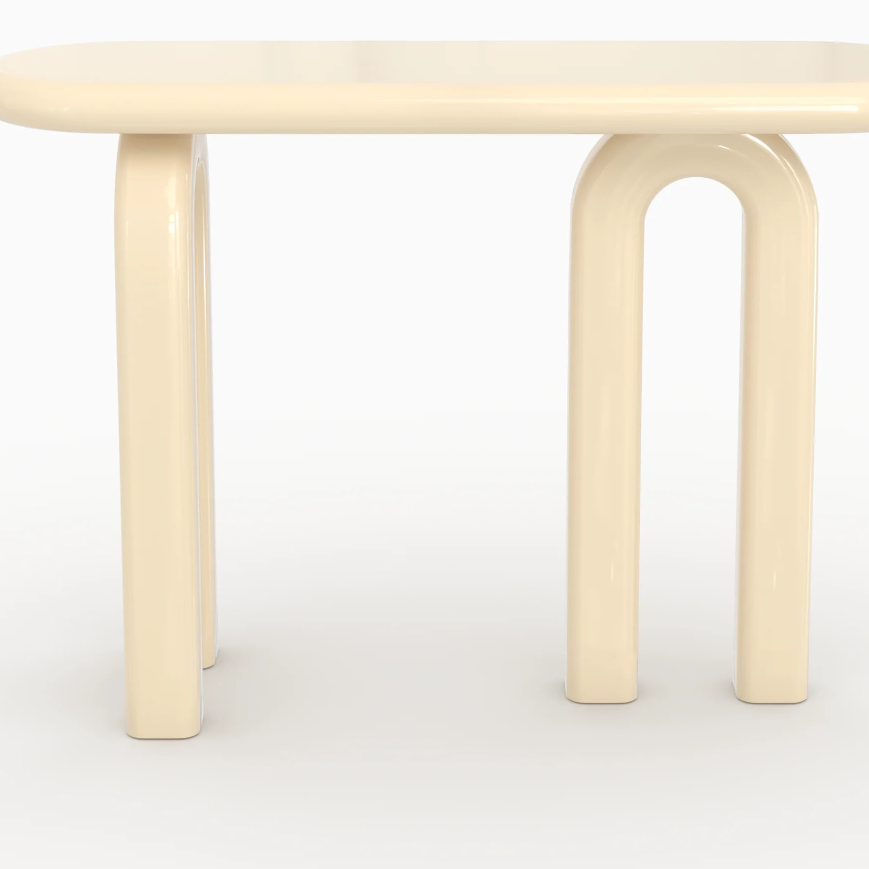 Console laquée blanche en MDF, 120 cm - Opale