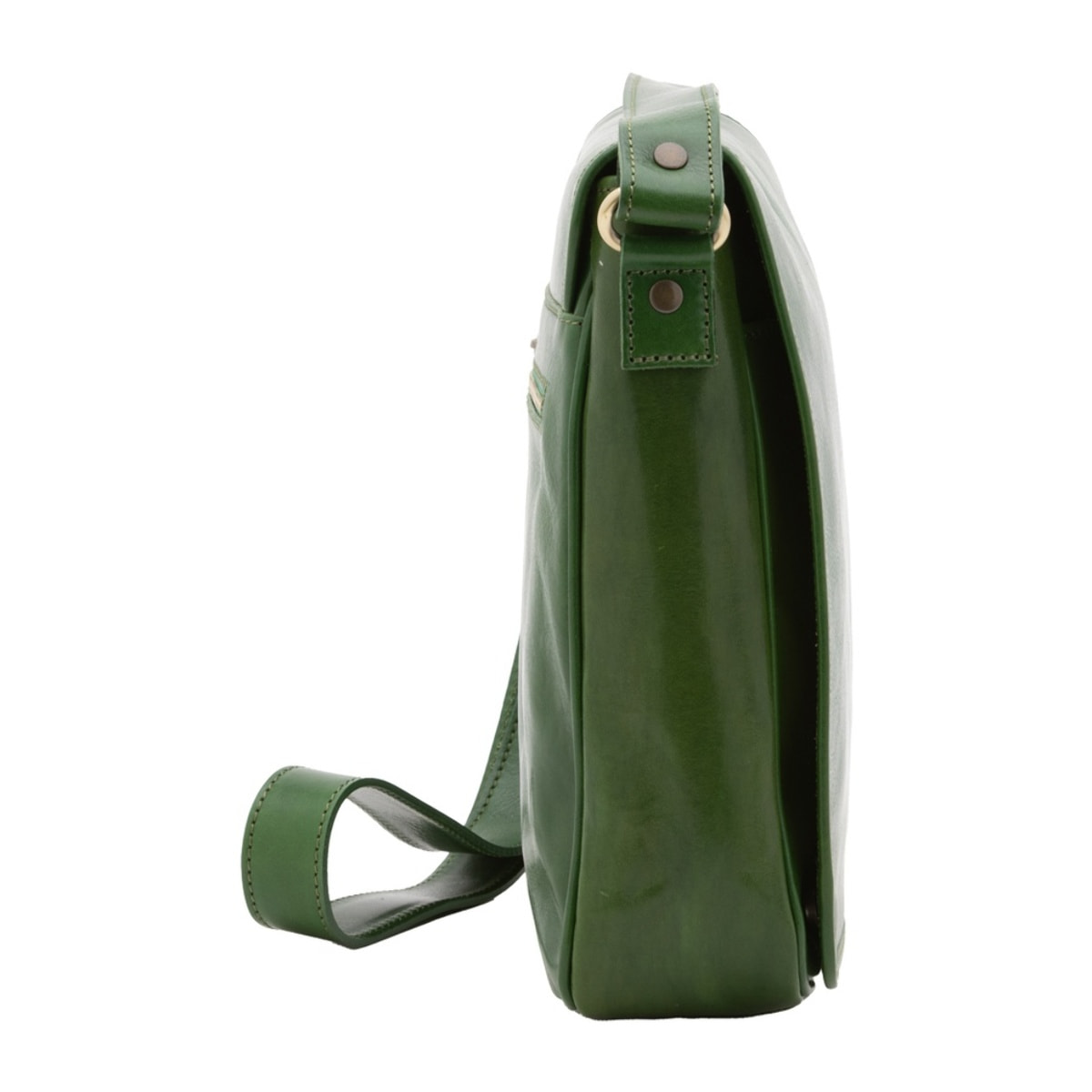 Borsa a tracolla da uomo in vera pelle - Modello False - Made in Italy - 29.0 x 28.0 x 9.0 cm