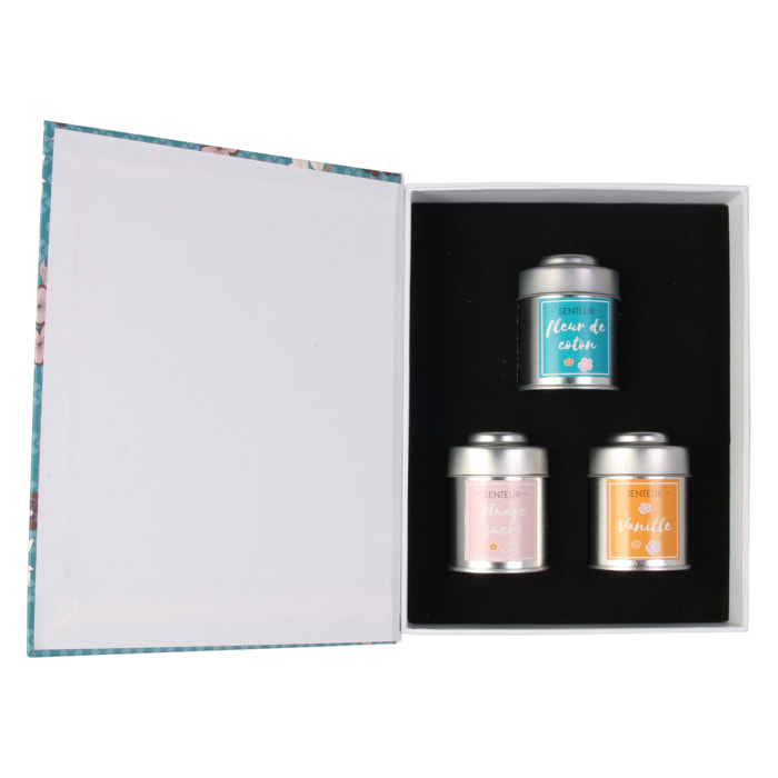 Bougie Parfumee Metal X3 Coffret