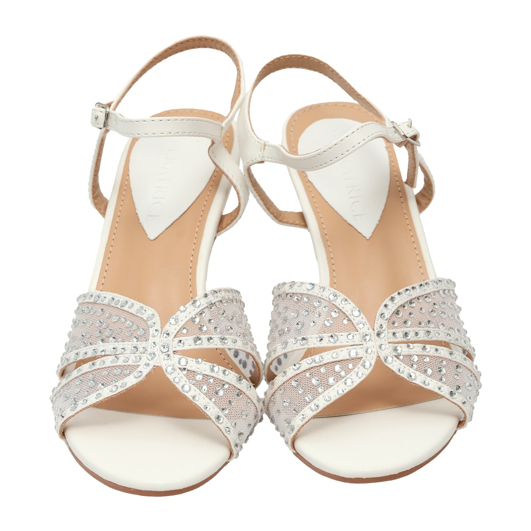 Sandali con strass - tacco 8,0 cm