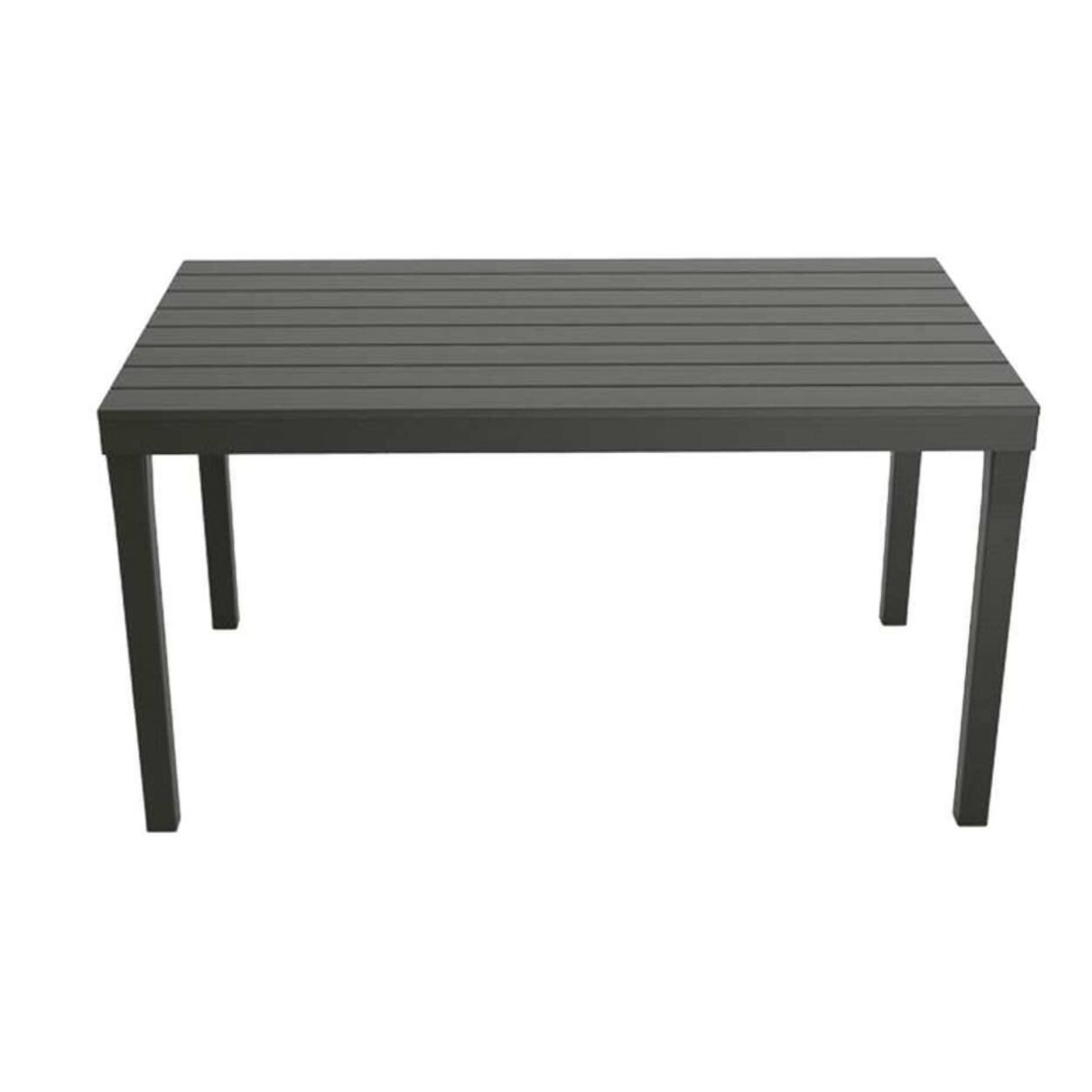 Tavolo da esterno Vasto, Tavolo rettangolare da pranzo, Tavolo da giardino indoor e outdoor multiuso, 100% Made in Italy, Cm 138x78h72, Antracite