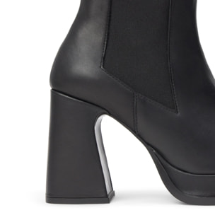 Botín de tacón Bimba en napa con cierre elástico