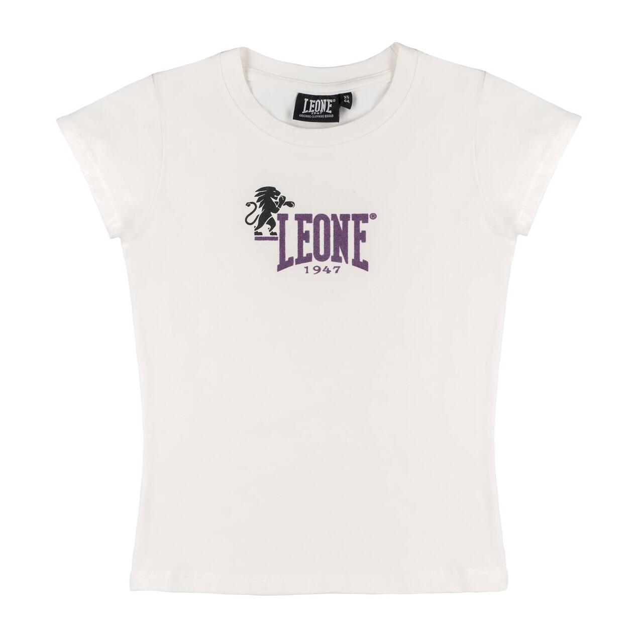 T-shirt da bambina a manica corta Leone 1947 Lavender