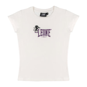 T-shirt da bambina a manica corta Leone 1947 Lavender