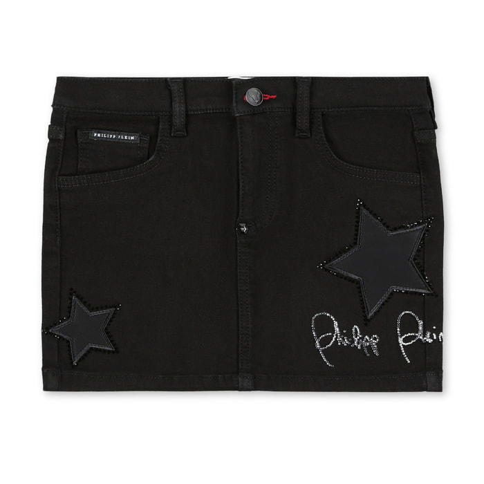 PHILIPP PLEIN Denim Skirt Signature