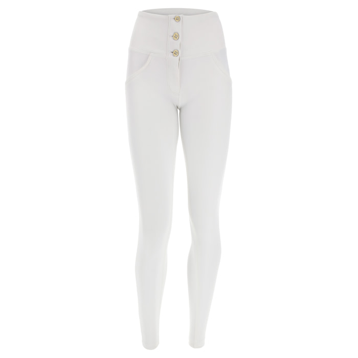 Pantaloni push up WR.UP® skinny vita alta bottoni similpelle