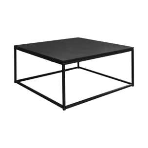 Table basse. Industrielle. structure métal noir. L 80 x l 80 x H 36cm