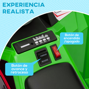 Quad Eléctrico para Niños con Remolque a Batería 6V Coche Eléctrico Cuatrimoto para Niños de 18-36 Meses con Velocidad 2,5 km/h Carga 25 kg 106x41,5x48,5 cm Verde