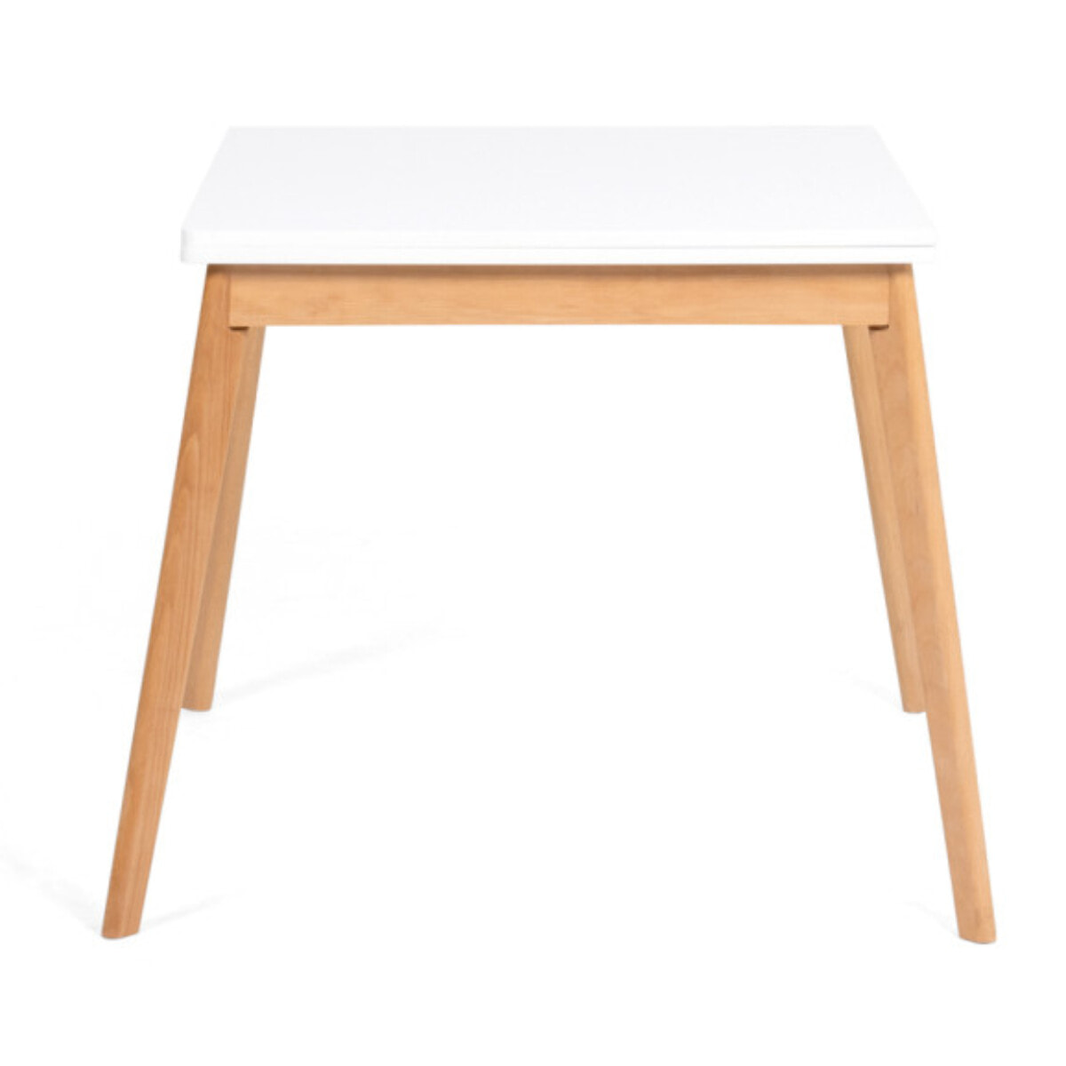 Table à manger dépliable Scandi bois et blanc 80-160cm