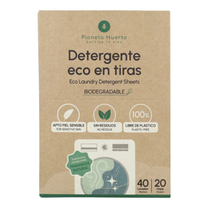 Eco-Tiras detergente y suavizante Planeta Huerto 40 lavados
