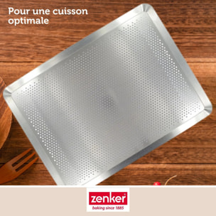 Plaque à pâtisserie perforée 40 x 30 cm en alu 18/10 Zenker Special Cooking