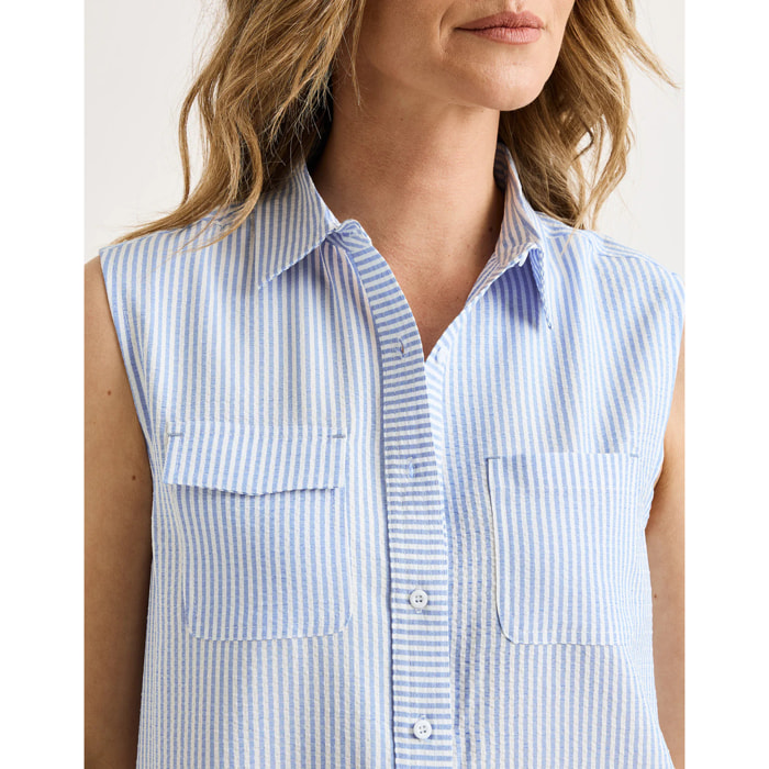 Vestido Corto Azul Rayas - Sulissa