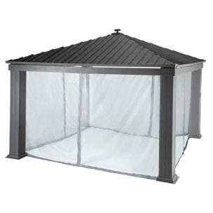 Moustiquaire pour tonnelle "Patia" ardoise 4x4m en polyester