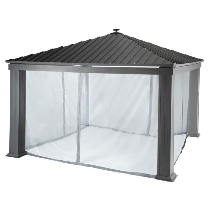 Moustiquaire pour tonnelle "Patia" ardoise 4x4m en polyester