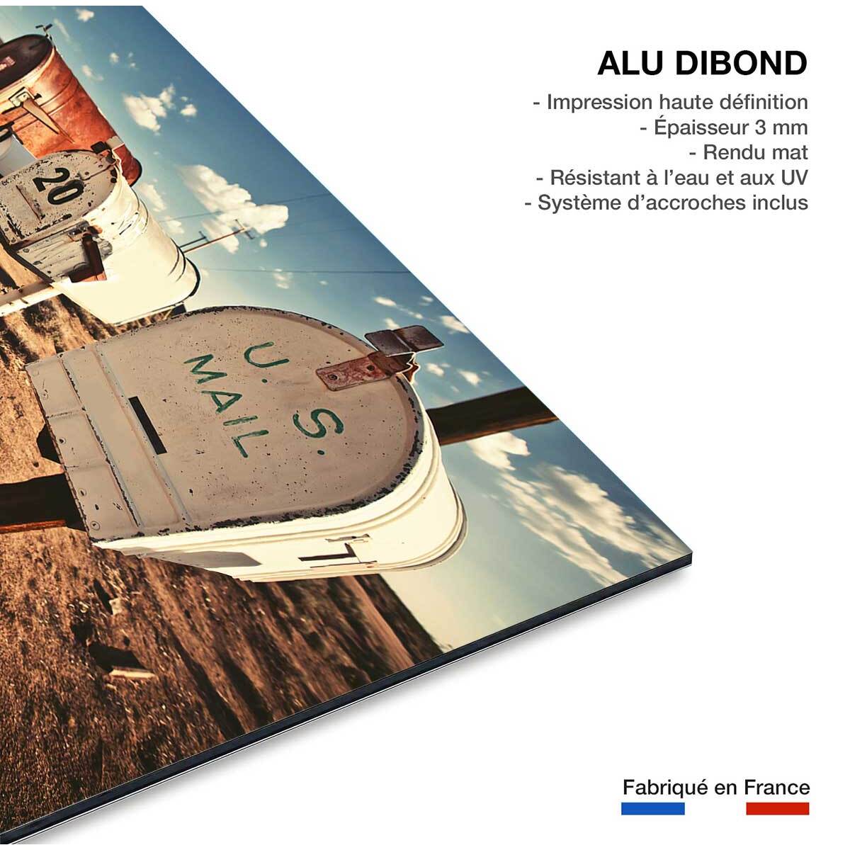 Tableau deco moderne us mail Tableau alu Dibond