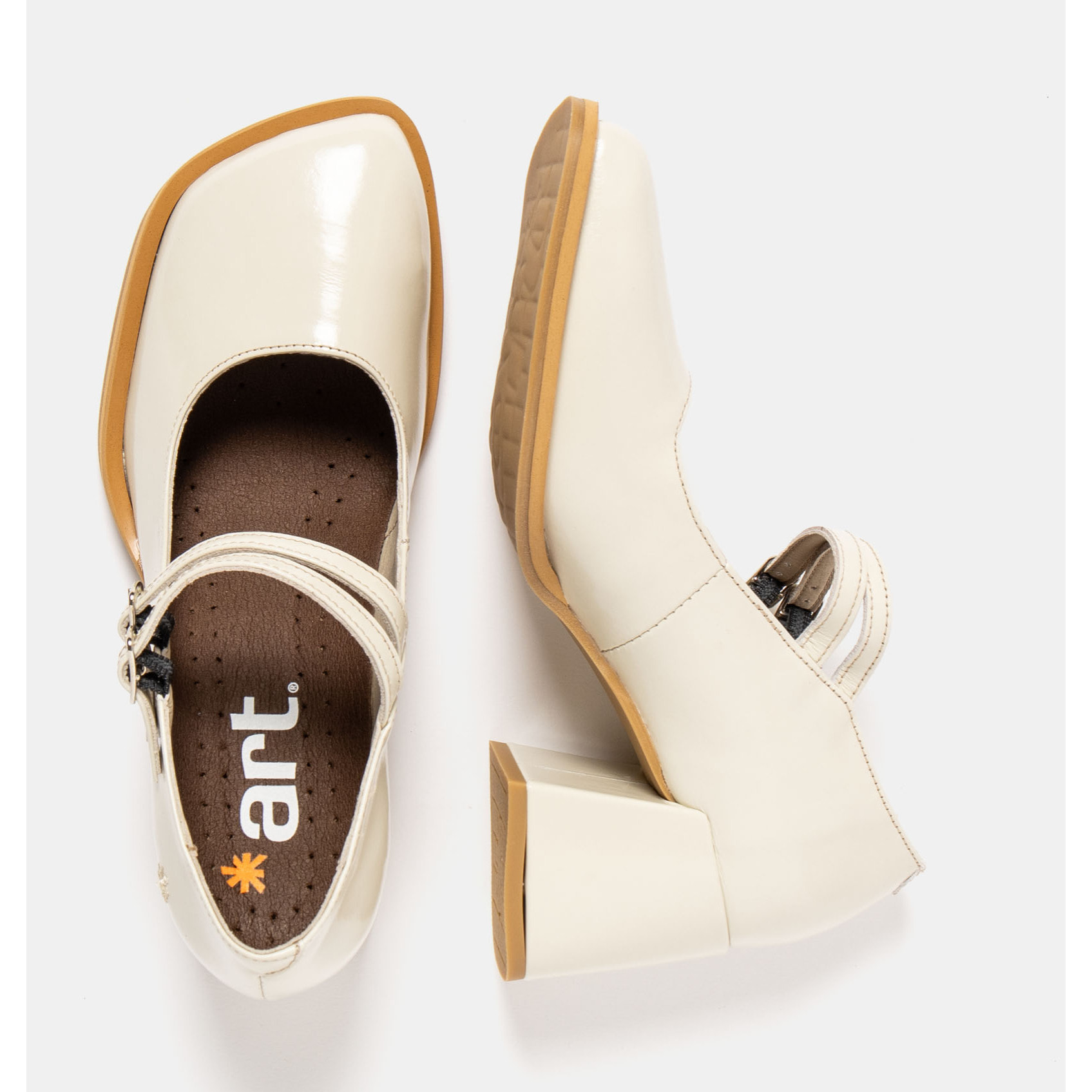 Zapatos 1704 NAPPA SHINNY CREAM / VERONA color Cream