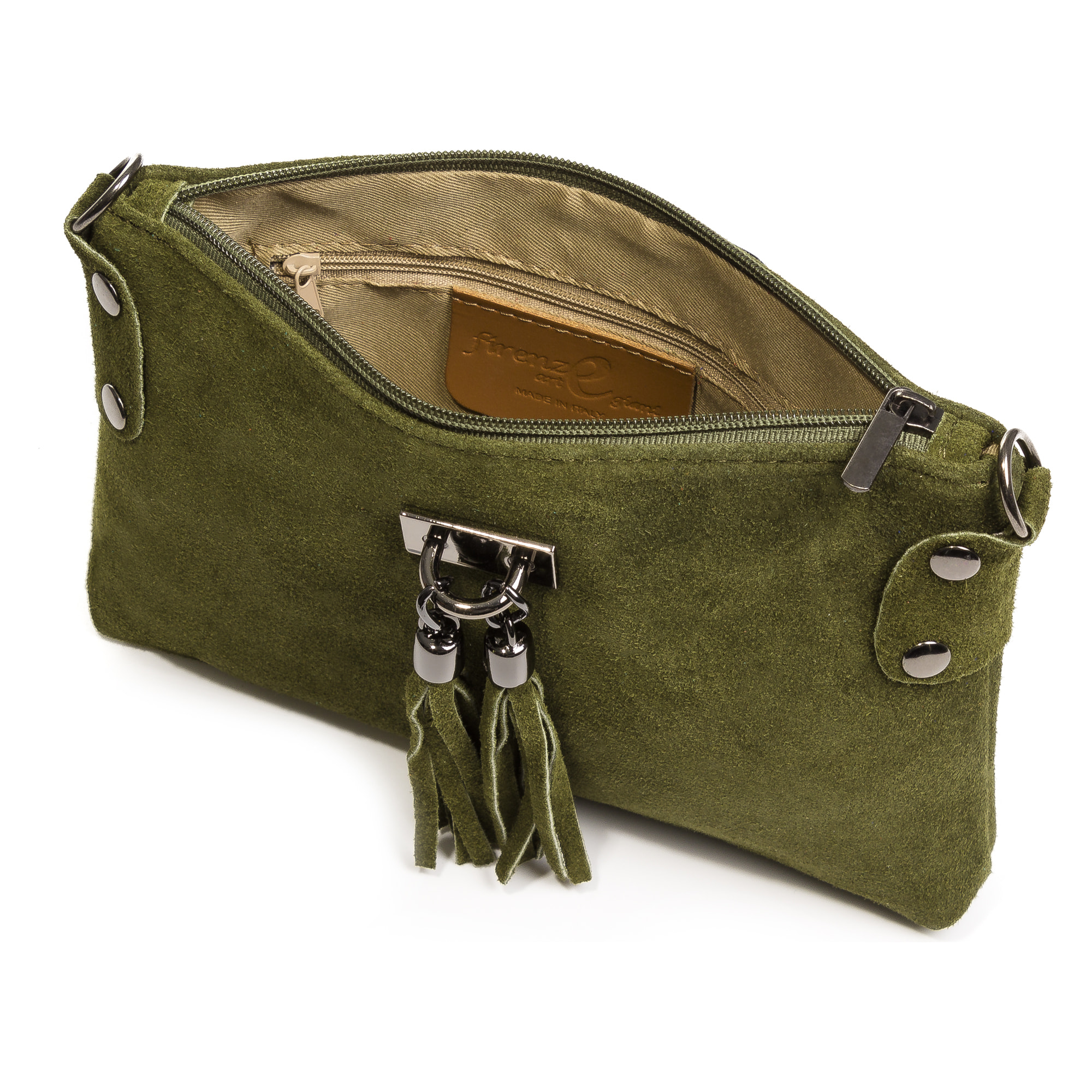 Savina Borsa a tracolla Donna.Cuoio autentico Scamosciato