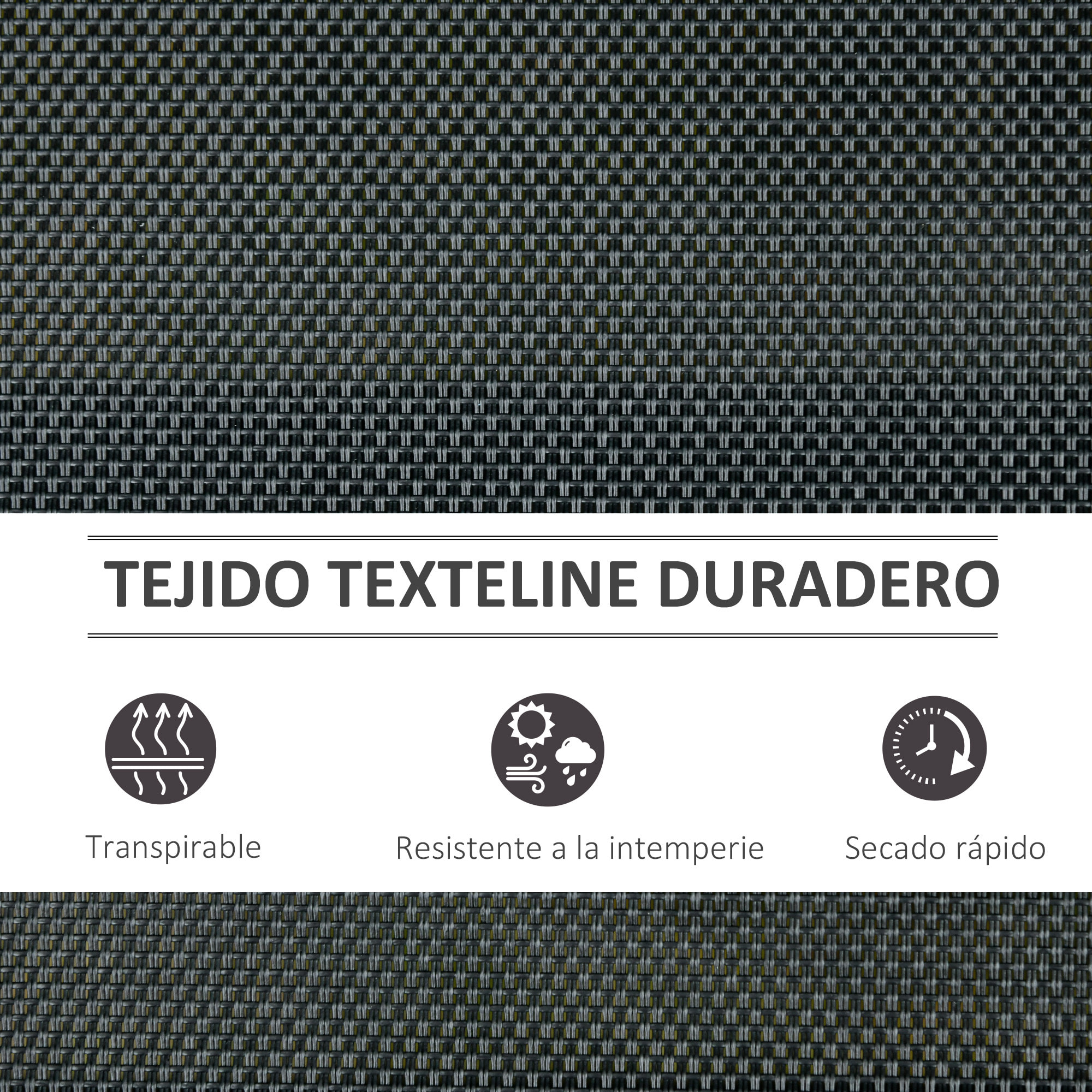 Banco de Jardín Exterior de 3 Plazas Mecedora de Exterior con Reposabrazos Carga 300 kg para Terraza Balcón Patio 147x75x85 cm Negro