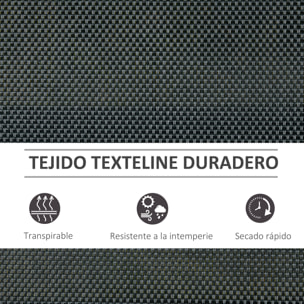 Banco de Jardín Exterior de 3 Plazas Mecedora de Exterior con Reposabrazos Carga 300 kg para Terraza Balcón Patio 147x75x85 cm Negro